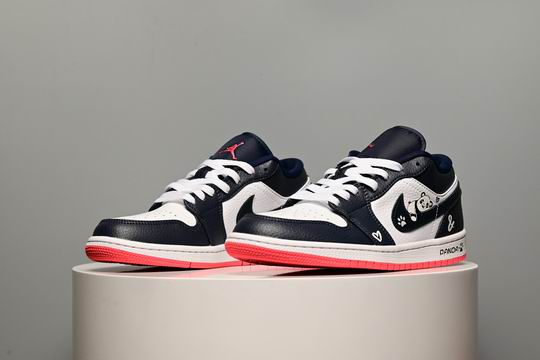 Cheap Air Jordan 1 Low Panda Midnight Blue Men's Women's Basketball Shoes-26